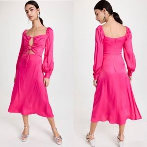 NEW NWT Farm Rio Pink Cutout Maxi Dress